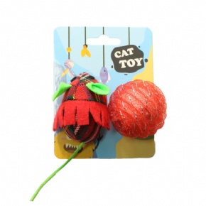 Christmas mice and ball duo cat toy