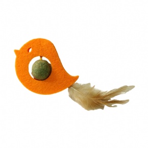 Felt Bird with Compressed Catnip Ball