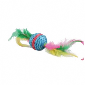 Cat Toy Sisal Ball with Feather