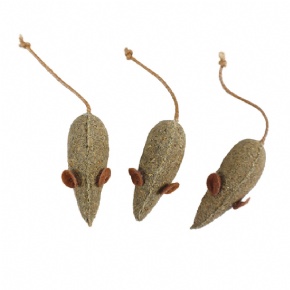 Compressed catnip mice cat toy