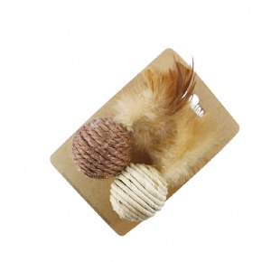 Assorted sisal ball and paper ball cat toy