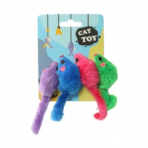 Furry mice cat toy