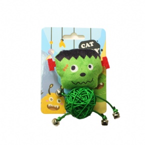 Halloween Frankenstein Plush Cat Toy