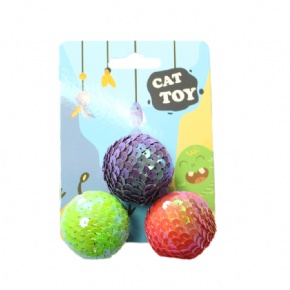 Shiny Cat Ball Toy - Scratch-resistant and Creative - Pet Cat Kitten Sequin Ball Toy